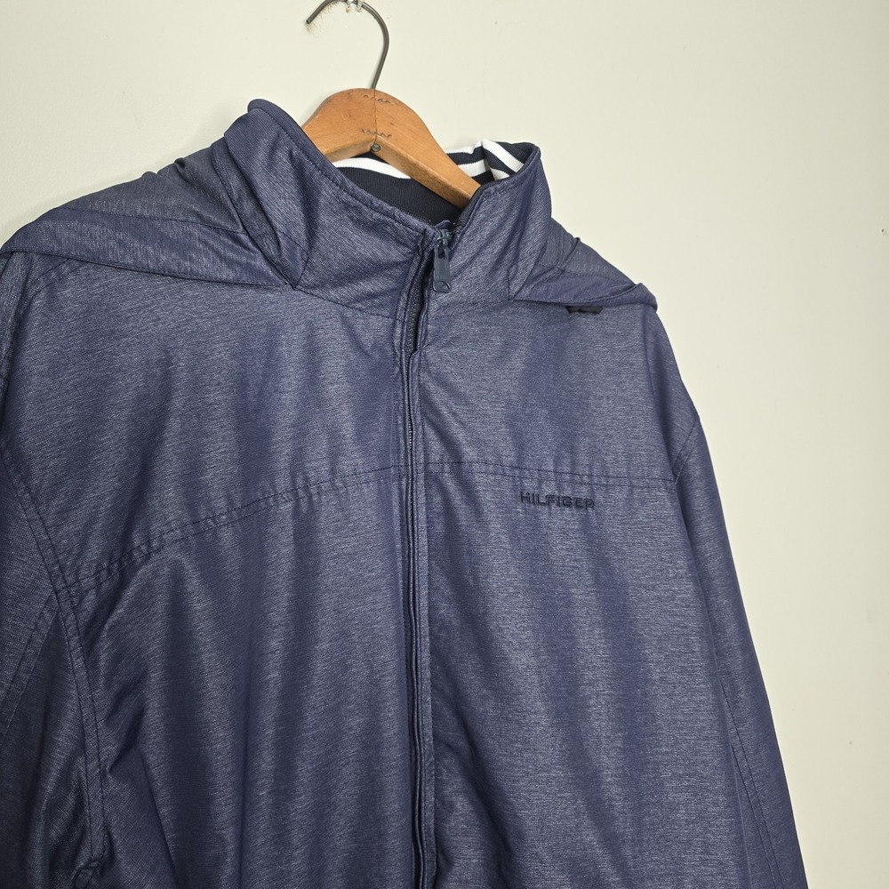 Tommy Hilfiger Jacket Men's Lightweight Hooded Regatta Bomber Jacket Yacht XXL - Picture 10 of 16